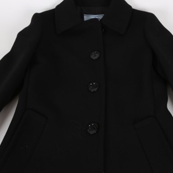 Prada Black Wool Coat - Picture 2 of 2